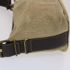 CELINE C Macadam Canvas Shoulder Bag Beige 7996B