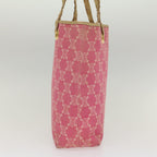 CELINE Paris Macadam Canvas Tote Bag Pink Auth yk8347