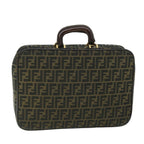 FENDI Zucca Canvas Hand Bag Black Brownyk8377B