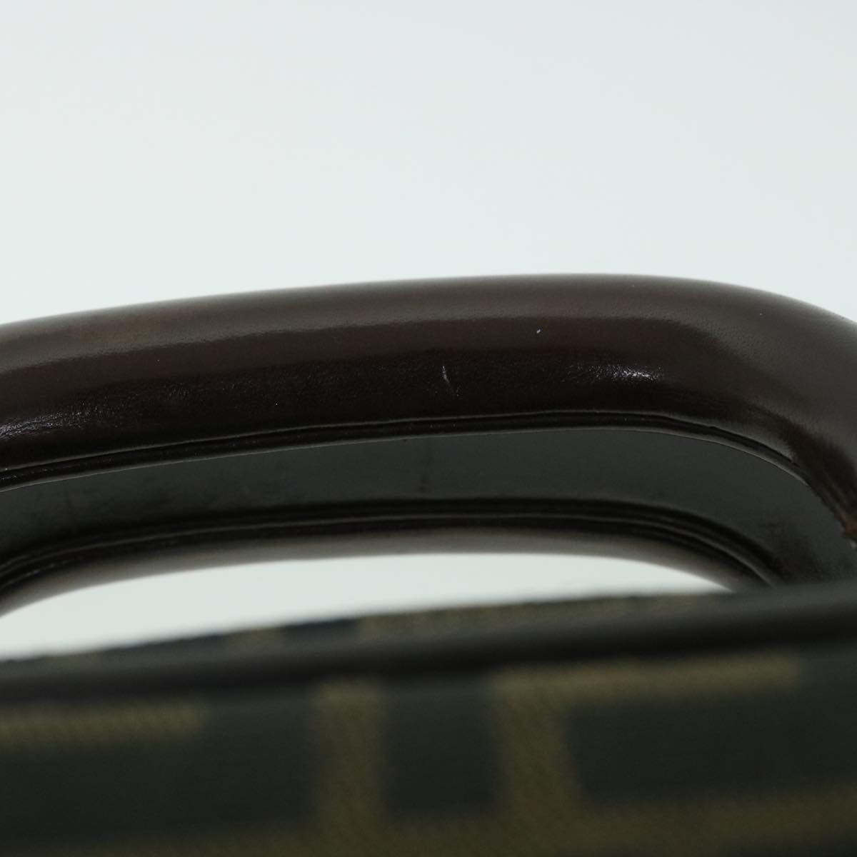 FENDI Zucca Canvas Hand Bag Black Brownyk8377B