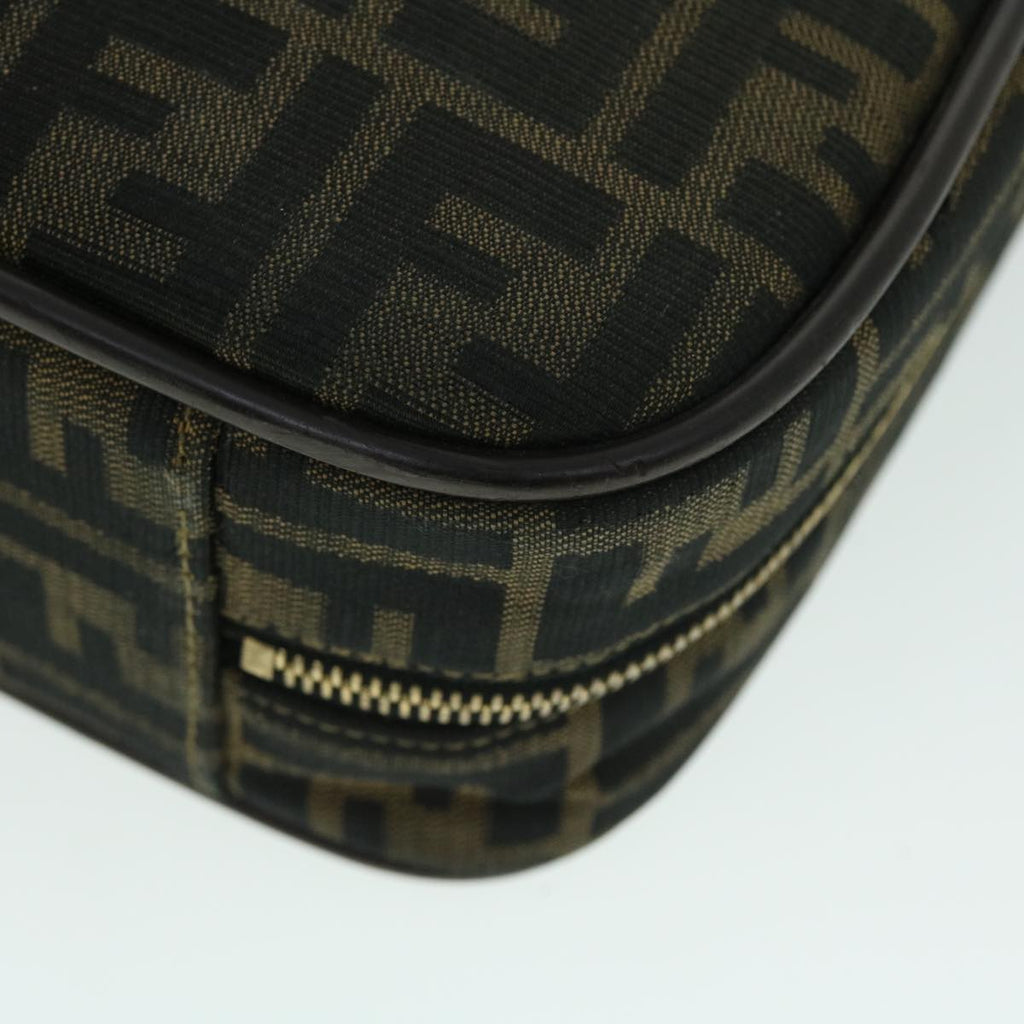 FENDI Zucca Canvas Hand Bag Black Brownyk8377B