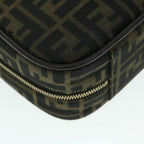 FENDI Zucca Canvas Hand Bag Black Brownyk8377B