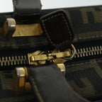 FENDI Zucca Canvas Hand Bag Black Brownyk8377B