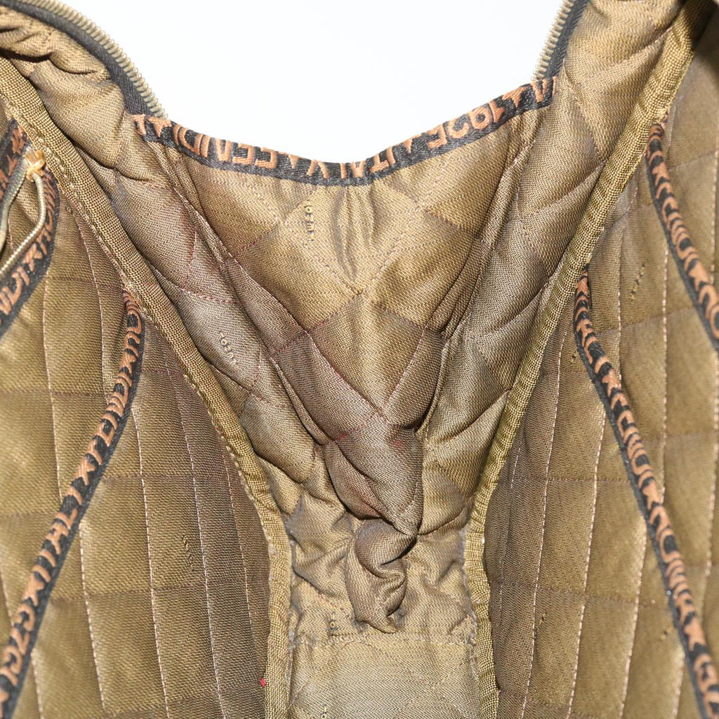 FENDI Zucca Canvas Hand Bag Black Brownyk8377B