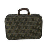 FENDI Zucca Canvas Hand Bag Black Brownyk8377B