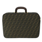 FENDI Zucca Canvas Hand Bag Black Brownyk8377B