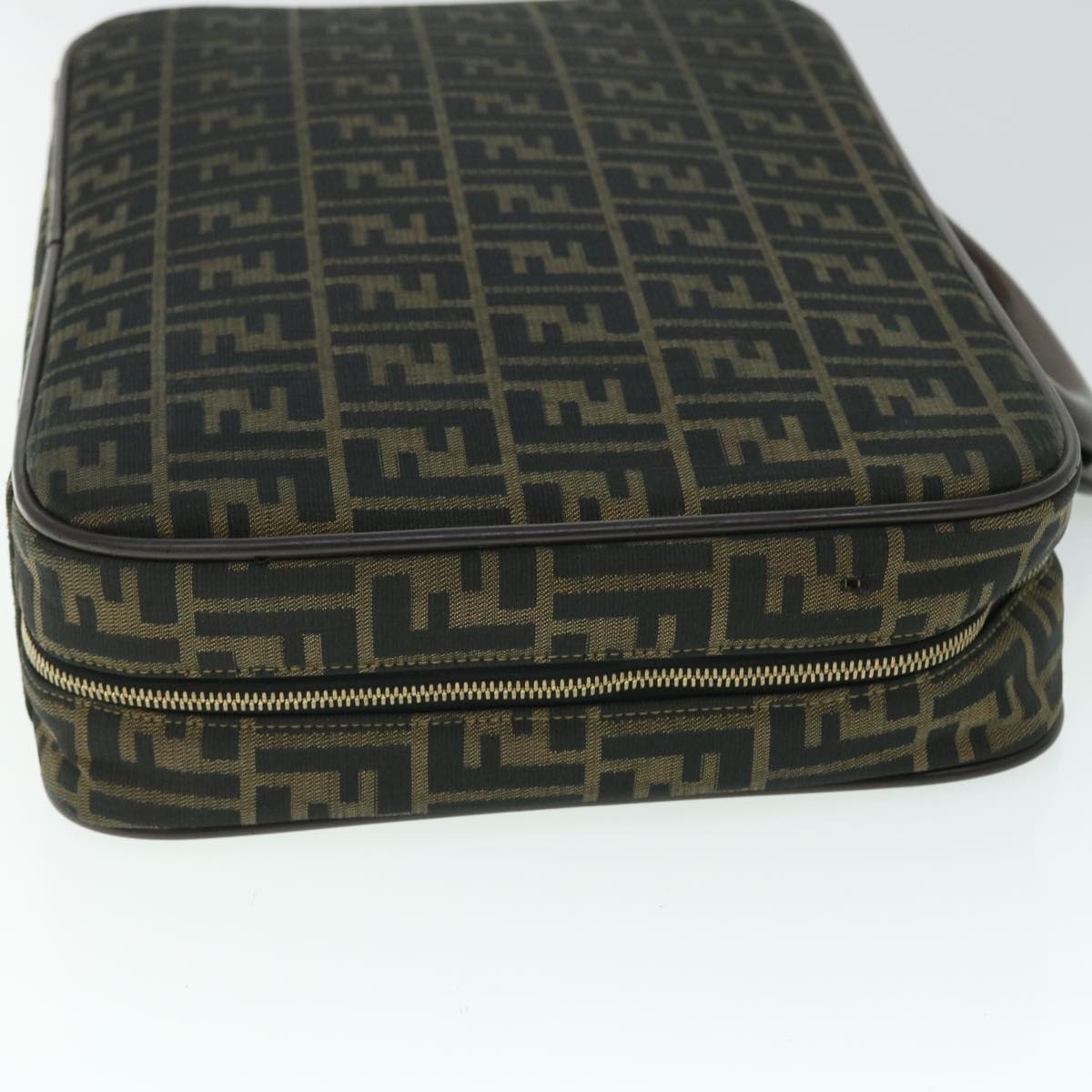 FENDI Zucca Canvas Hand Bag Black Brownyk8377B