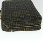 FENDI Zucca Canvas Hand Bag Black Brownyk8377B