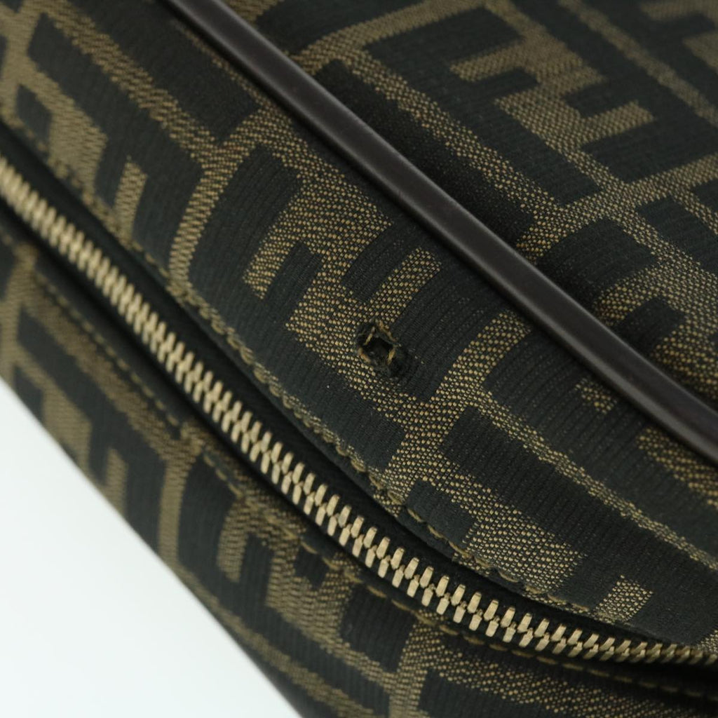 FENDI Zucca Canvas Hand Bag Black Brownyk8377B