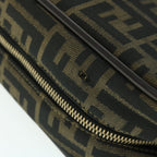 FENDI Zucca Canvas Hand Bag Black Brownyk8377B