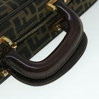 FENDI Zucca Canvas Hand Bag Black Brownyk8377B