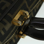 FENDI Zucca Canvas Hand Bag Black Brownyk8377B