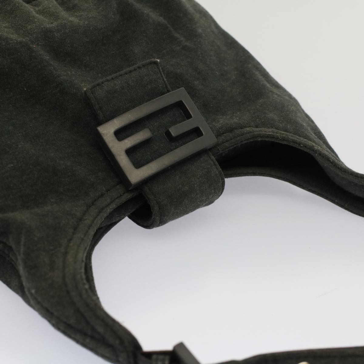 FENDI Mamma Baguette Shoulder Bag Cotton Gray 2354 26686 099yk8388B