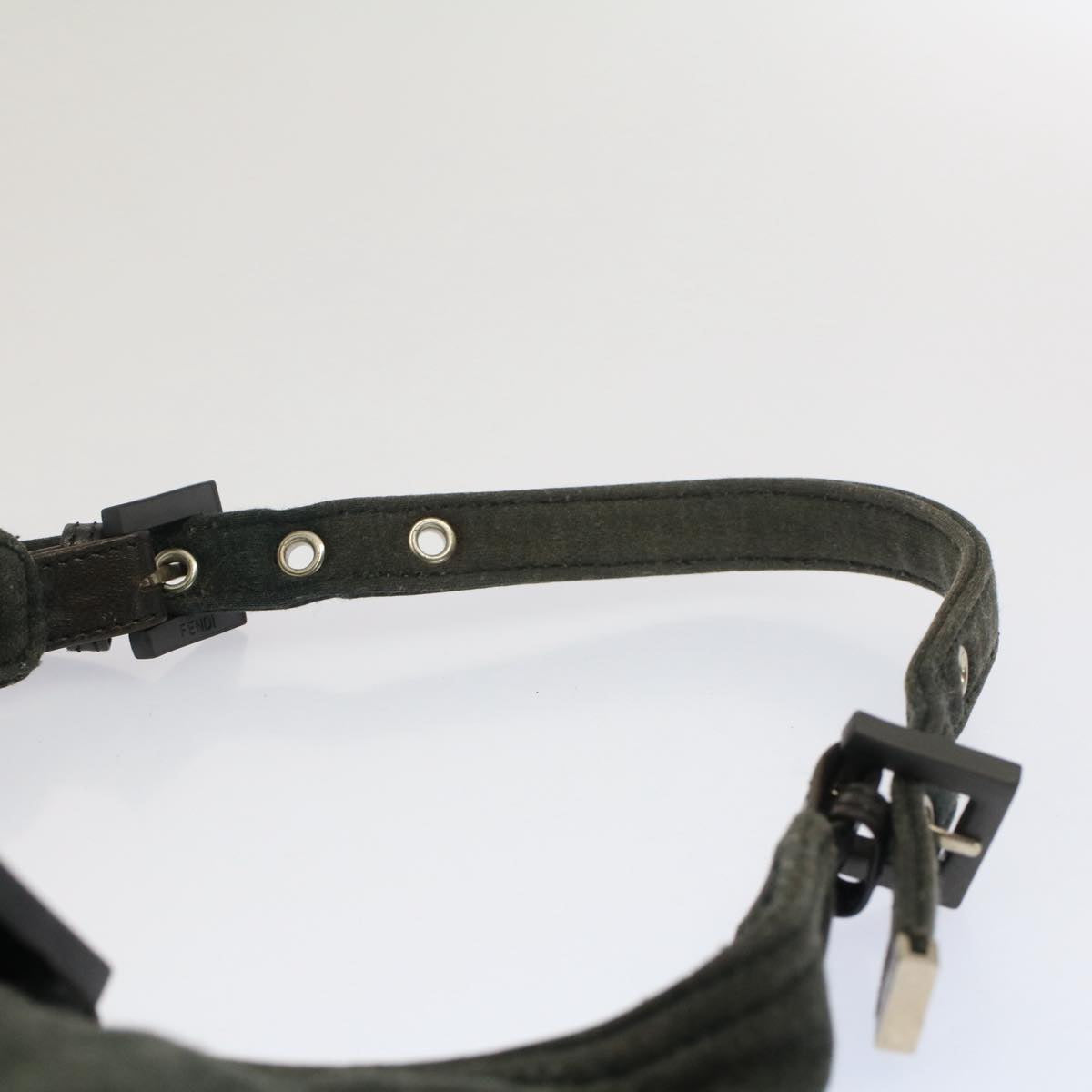 FENDI Mamma Baguette Shoulder Bag Cotton Gray 2354 26686 099yk8388B