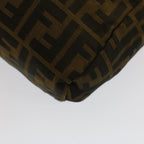 FENDI Zucca Canvas Hand Bag Brown Blackyk8449