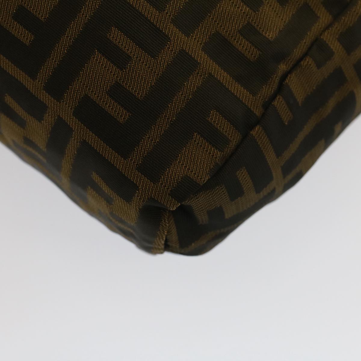 FENDI Zucca Canvas Hand Bag Brown Blackyk8449