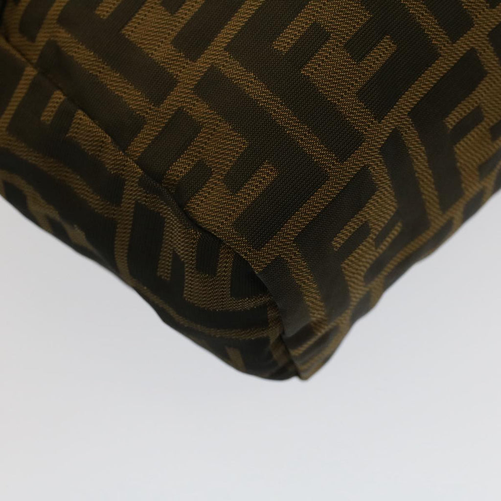 FENDI Zucca Canvas Hand Bag Brown Blackyk8449