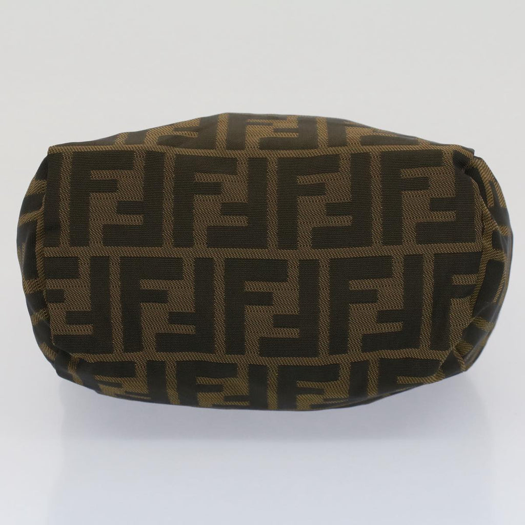 FENDI Zucca Canvas Hand Bag Brown Blackyk8449