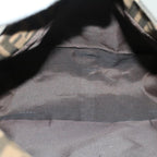 FENDI Zucca Canvas Mamma Baguette Shoulder Bag Brown Blackyk8485