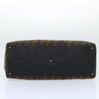 FENDI Zucca Canvas Boston Bag Brown Blackyk8493