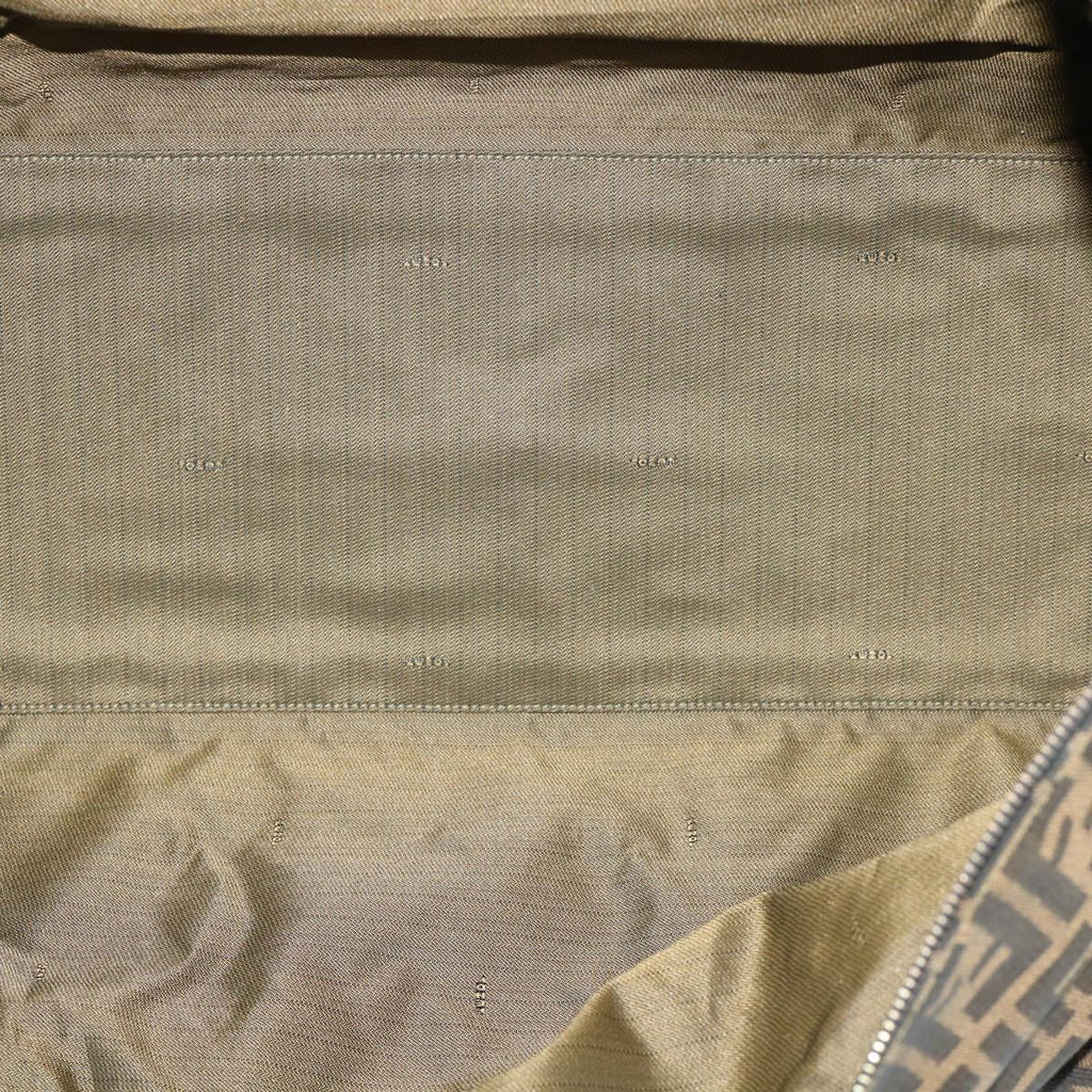 FENDI Zucca Canvas Boston Bag Brown Blackyk8493