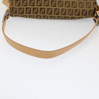 FENDI Zucchino Canvas Mamma Baguette Shoulder Bag Beigeyk8498