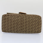 FENDI Zucchino Canvas Mamma Baguette Shoulder Bag Beigeyk8498