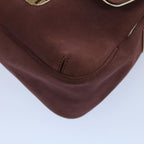 FENDI Zucchino Canvas Chain Shoulder Bag Beigeyk8513