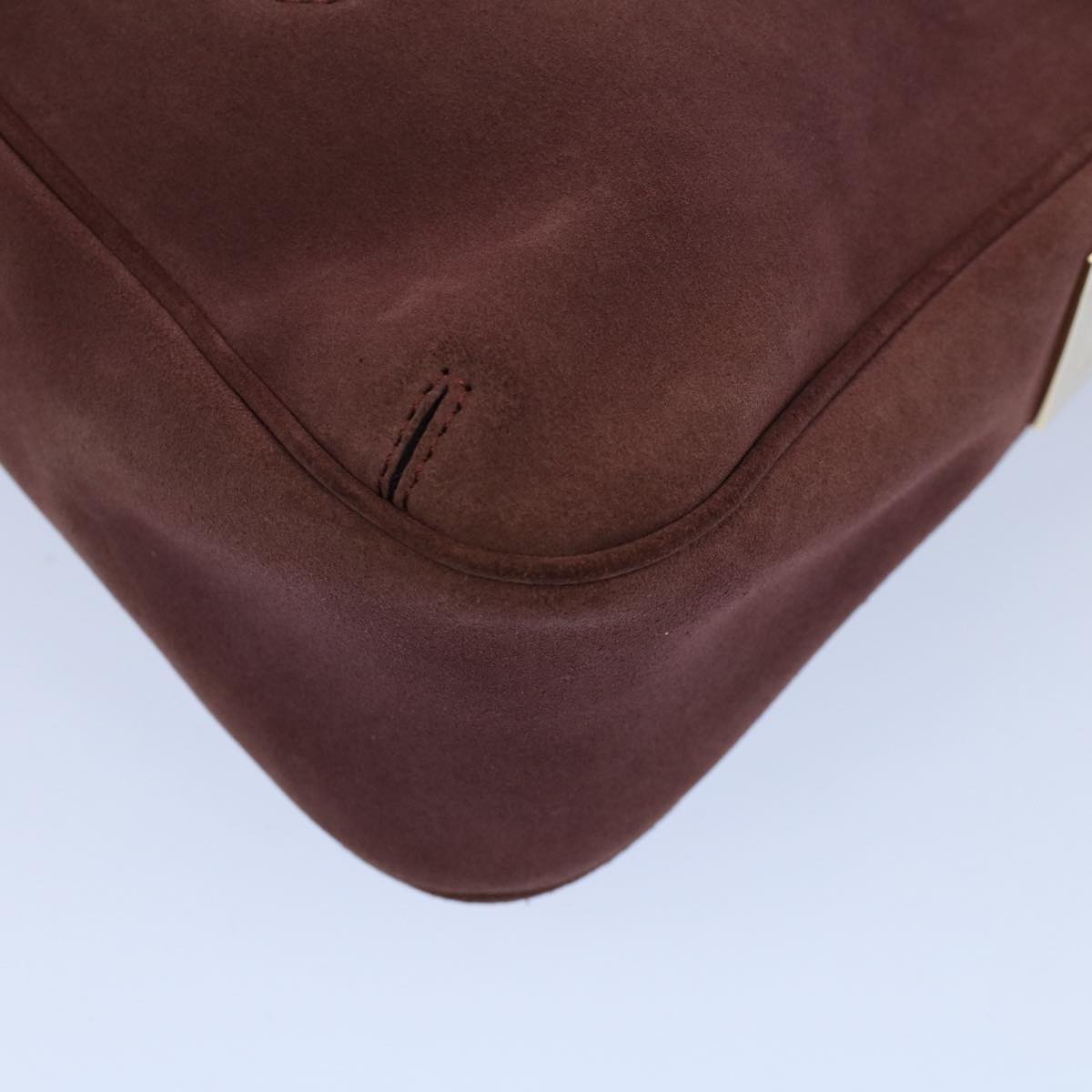 FENDI Zucchino Canvas Chain Shoulder Bag Beigeyk8513
