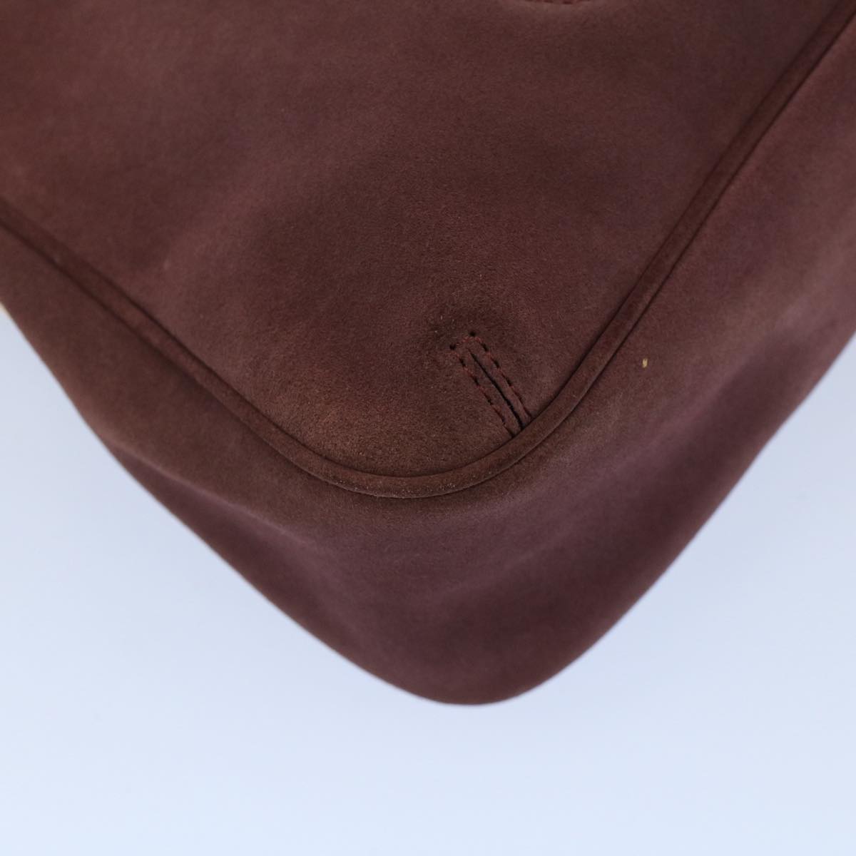 FENDI Zucchino Canvas Chain Shoulder Bag Beigeyk8513
