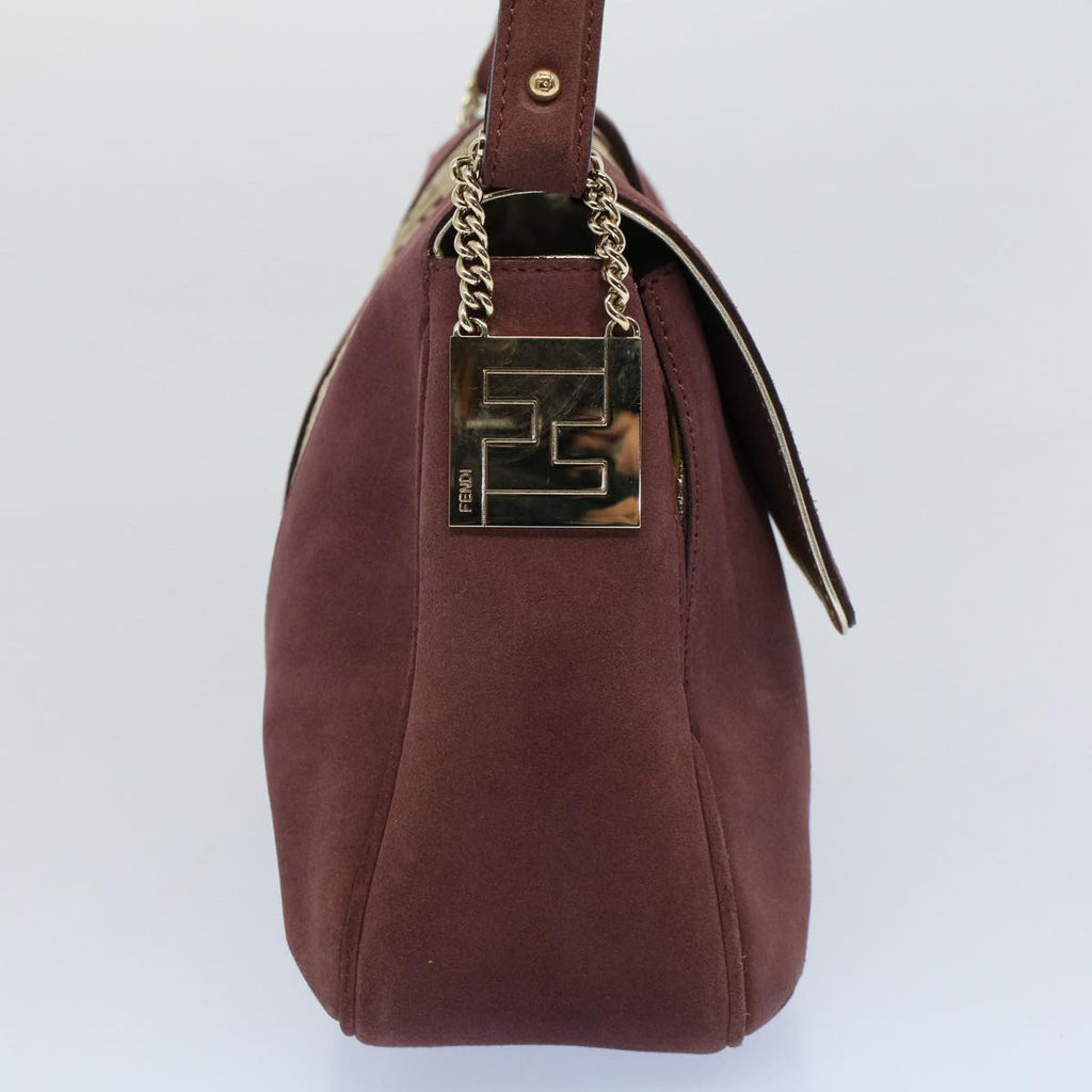 FENDI Zucchino Canvas Chain Shoulder Bag Beigeyk8513