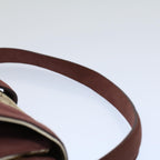 FENDI Zucchino Canvas Chain Shoulder Bag Beigeyk8513