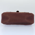FENDI Zucchino Canvas Chain Shoulder Bag Beigeyk8513