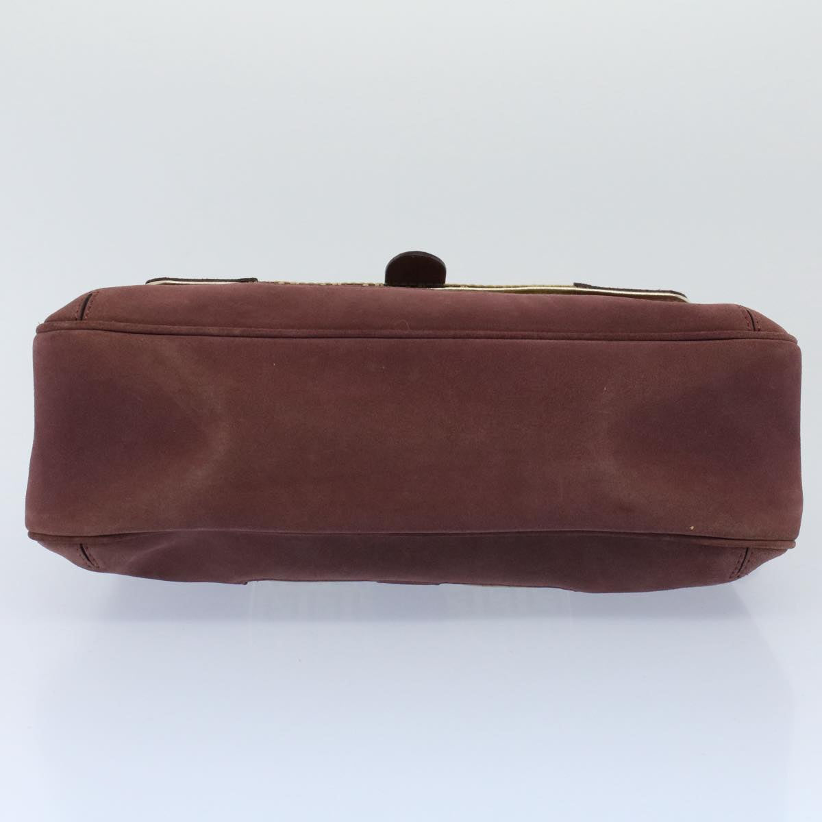 FENDI Zucchino Canvas Chain Shoulder Bag Beigeyk8513