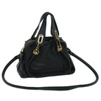 Chloe Shoulder Bag Leather 2way Black 01-13-50-65 yk8538