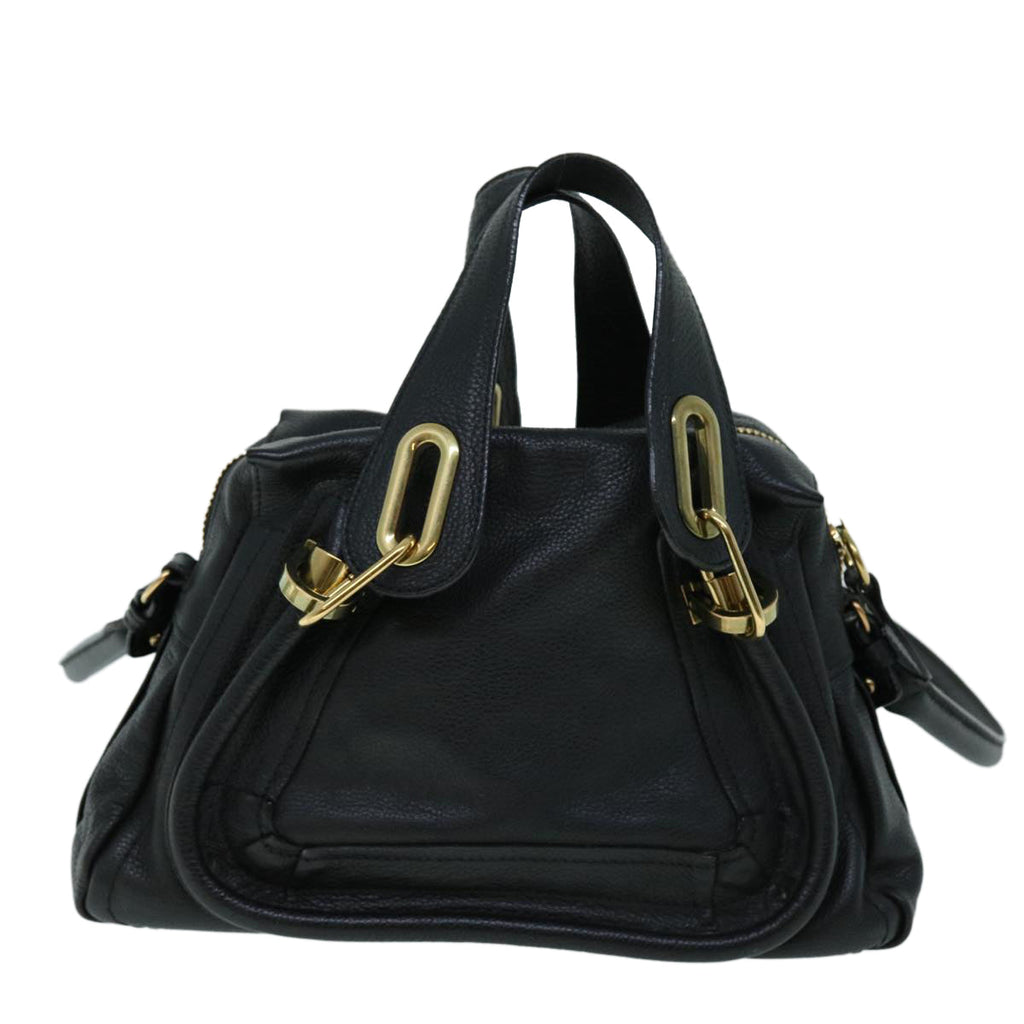 Chloe Shoulder Bag Leather 2way Black 01-13-50-65 yk8538