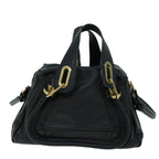 Chloe Shoulder Bag Leather 2way Black 01-13-50-65 yk8538