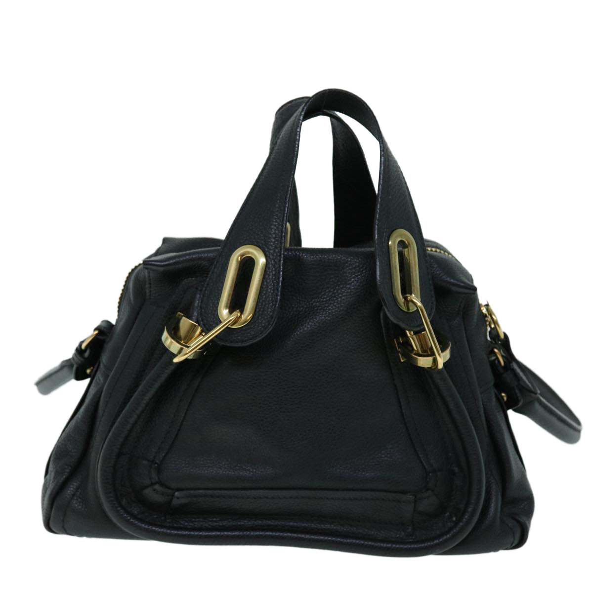 Chloe Shoulder Bag Leather 2way Black 01-13-50-65 yk8538