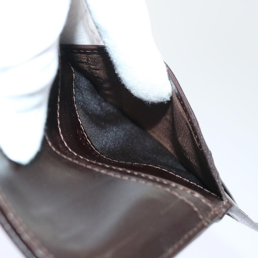 FENDI Zucca Canvas Card Case Black Brownyk8552