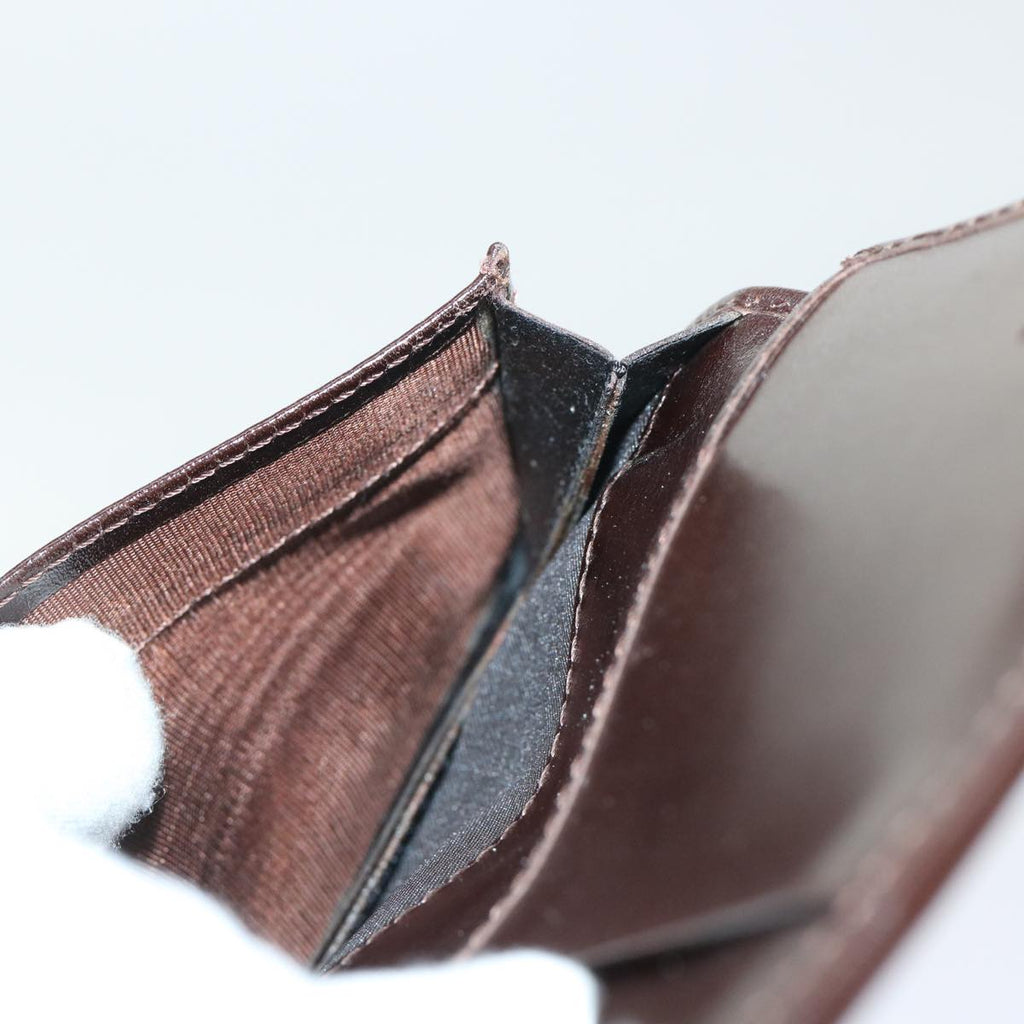 FENDI Zucca Canvas Card Case Black Brownyk8552