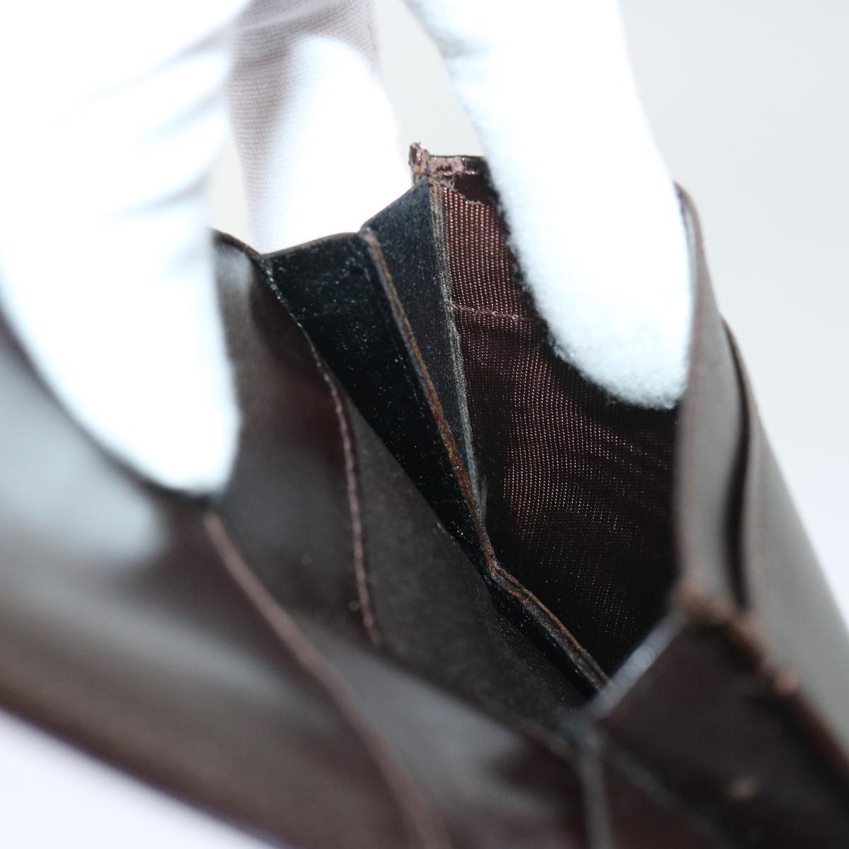 FENDI Zucca Canvas Card Case Black Brownyk8552