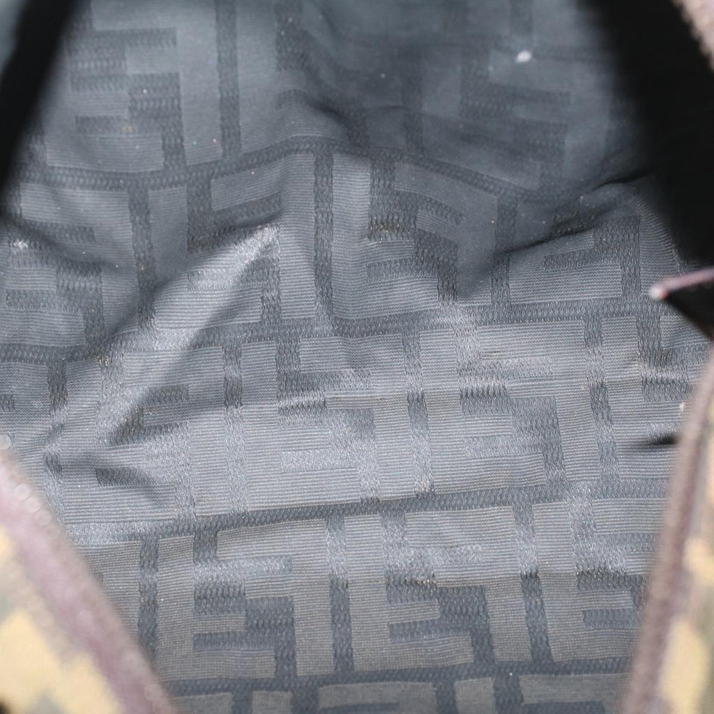 FENDI Zucca Canvas Pouch Black Brownyk8572