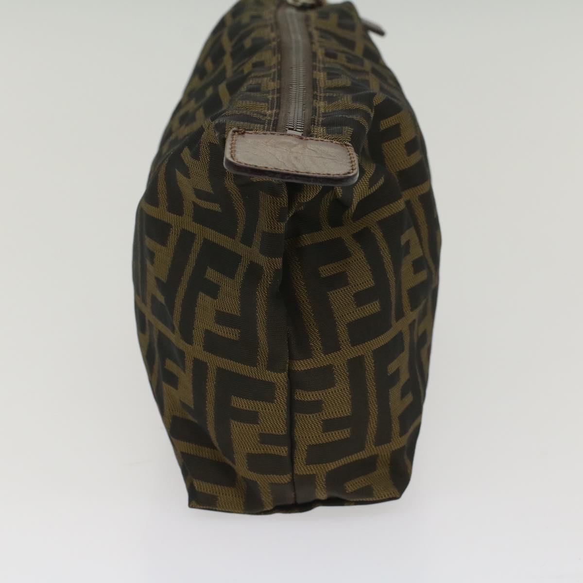 FENDI Zucca Canvas Pouch Black Brownyk8572