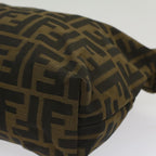FENDI Zucca Canvas Pouch Black Brownyk8572