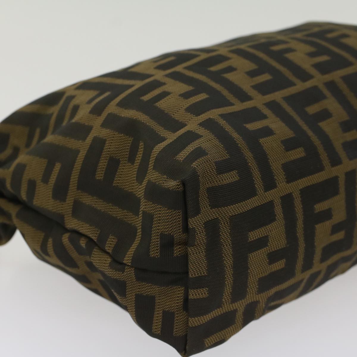FENDI Zucca Canvas Pouch Black Brownyk8572