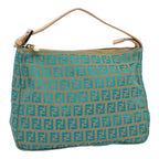 FENDI Zucchino Canvas Hand Bag Blueyk8579