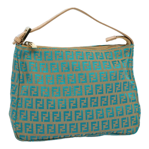 FENDI Zucchino Canvas Hand Bag Blueyk8579