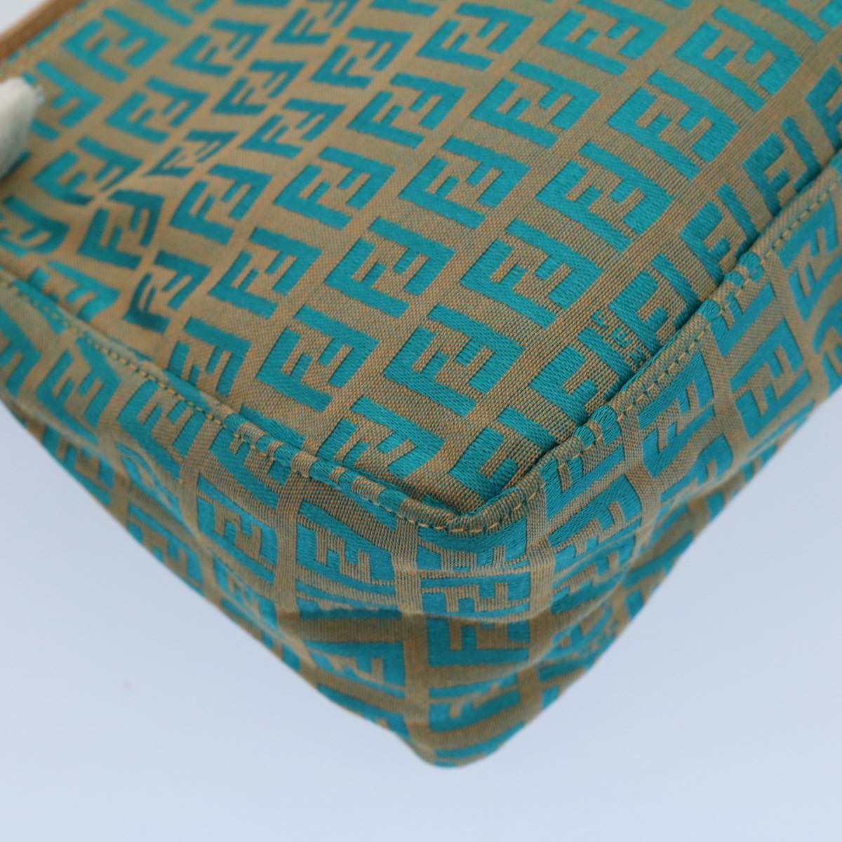 FENDI Zucchino Canvas Hand Bag Blueyk8579