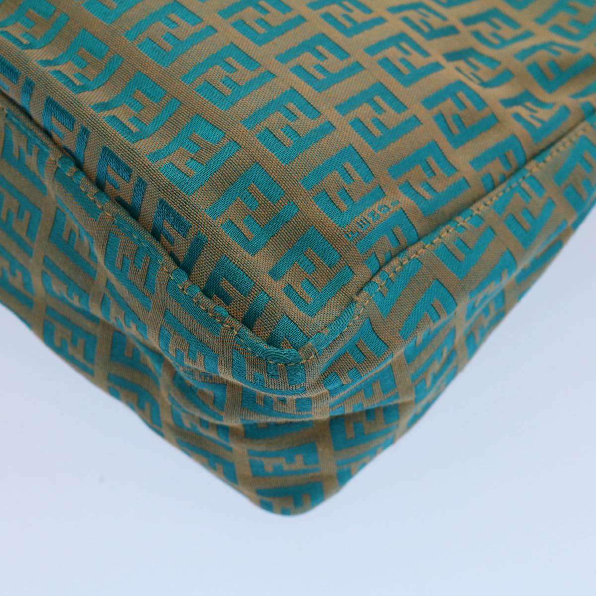 FENDI Zucchino Canvas Hand Bag Blueyk8579