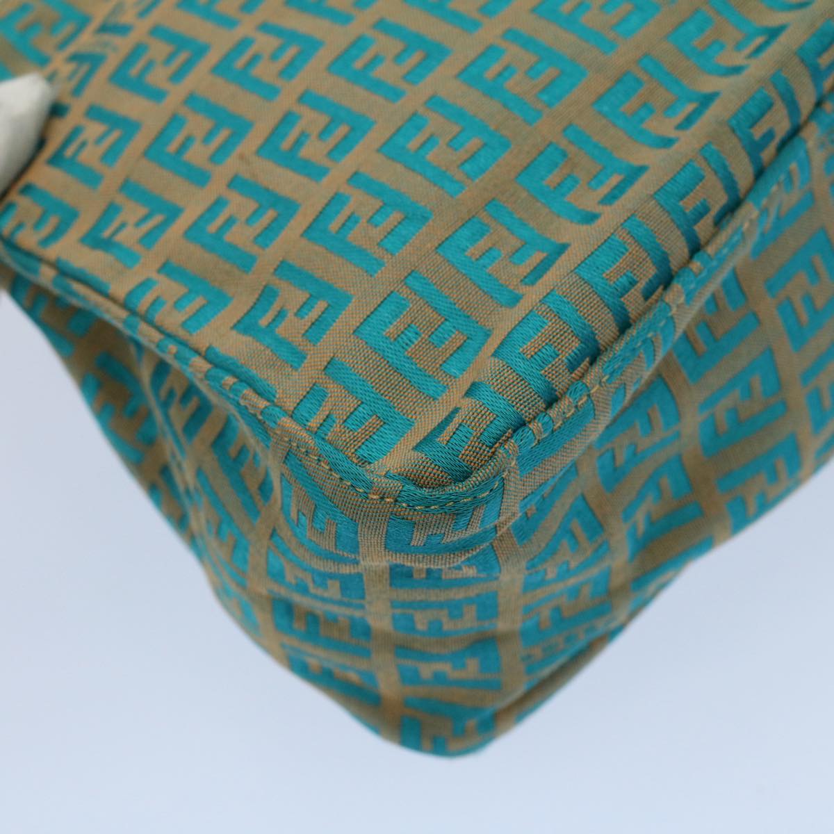 FENDI Zucchino Canvas Hand Bag Blueyk8579